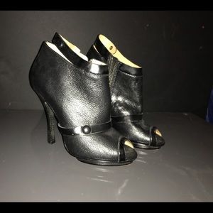 Bebe Black Leather Booties